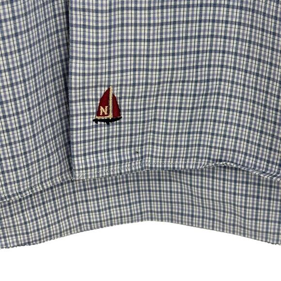 Nordstrom Blue Purple Plaid Collared Long Sleeve Button Up Shirt Size 16 1/2-35 - Picture 8 of 8